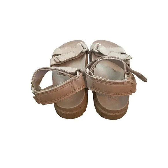 Zara Tan Strappy Adjustable Velcro Open Toe Flat Sandals Size 31 - Picture 2 of 5